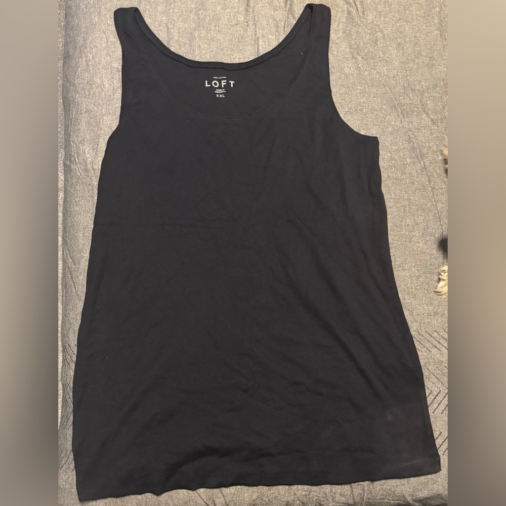 Ann Taylor LOFT Navy Blue Tank Top